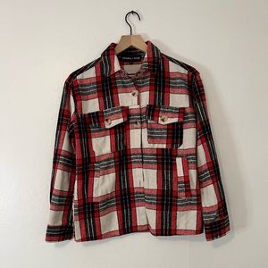 Red Kendall and Kylie shacket size small